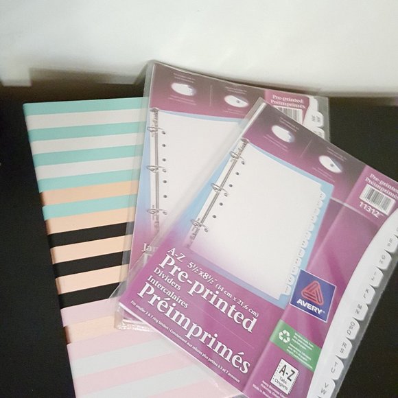2/$20 Personal Binder Organizer With 2 Sets of Page Dividers [Half Letter] - Picture 11 of 13